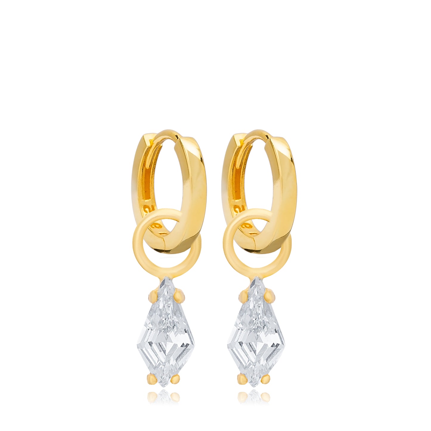 Marquise Charm Hoop