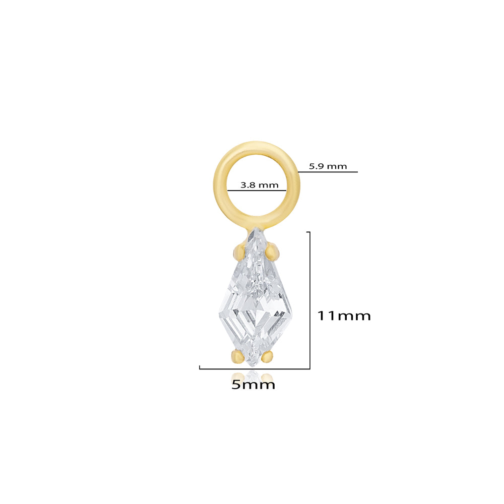 Marquise Charm Hoop