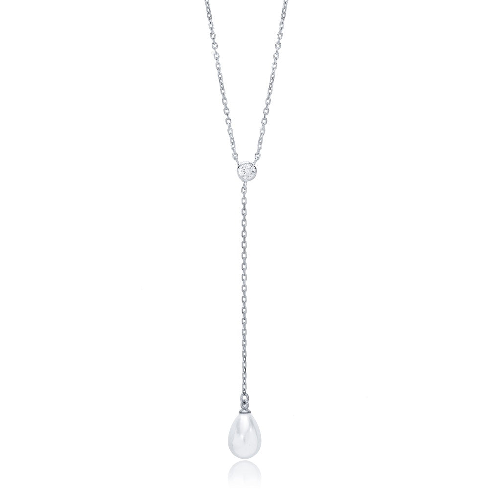 Lariat Pearl Necklace