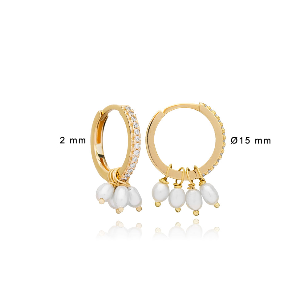 Aphrodite's Pearl Hoops