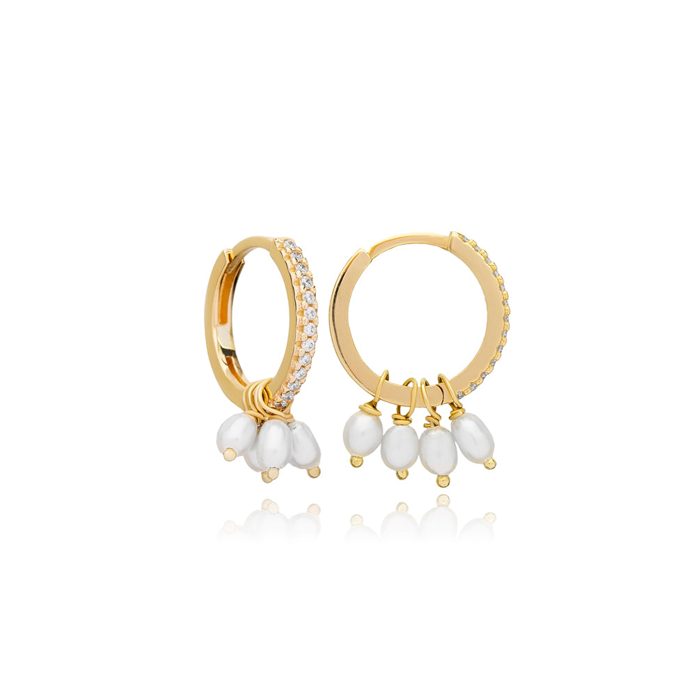 Aphrodite's Pearl Hoops