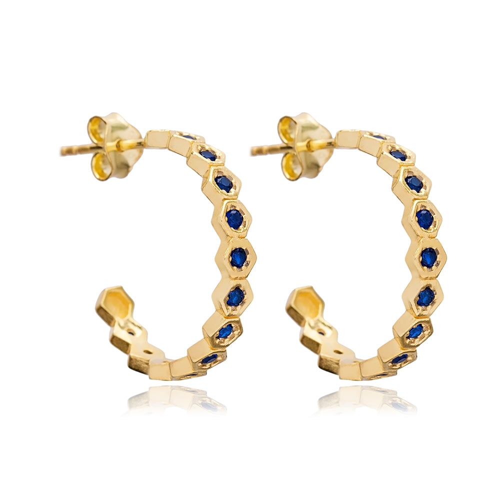 Sapphire Hoops