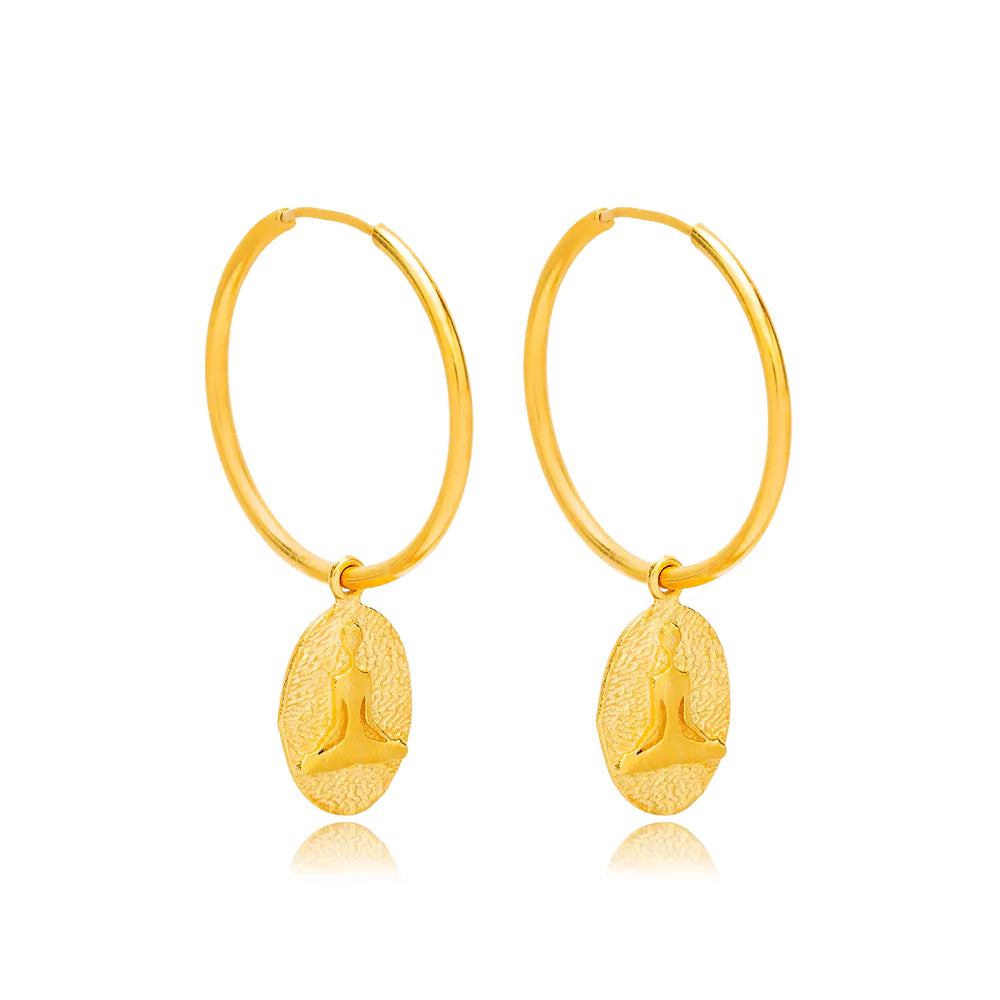 Awareness Gold Hoops