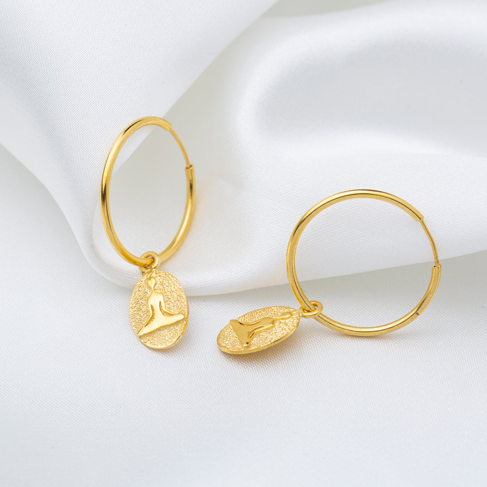 Awareness Gold Hoops