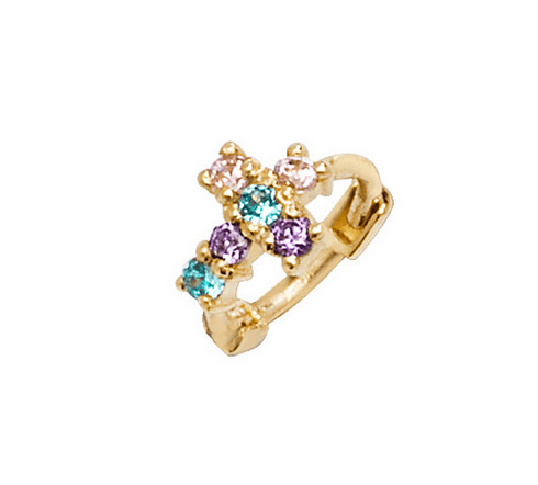 Rose 9ct Gold Cartilage Hoop Earring