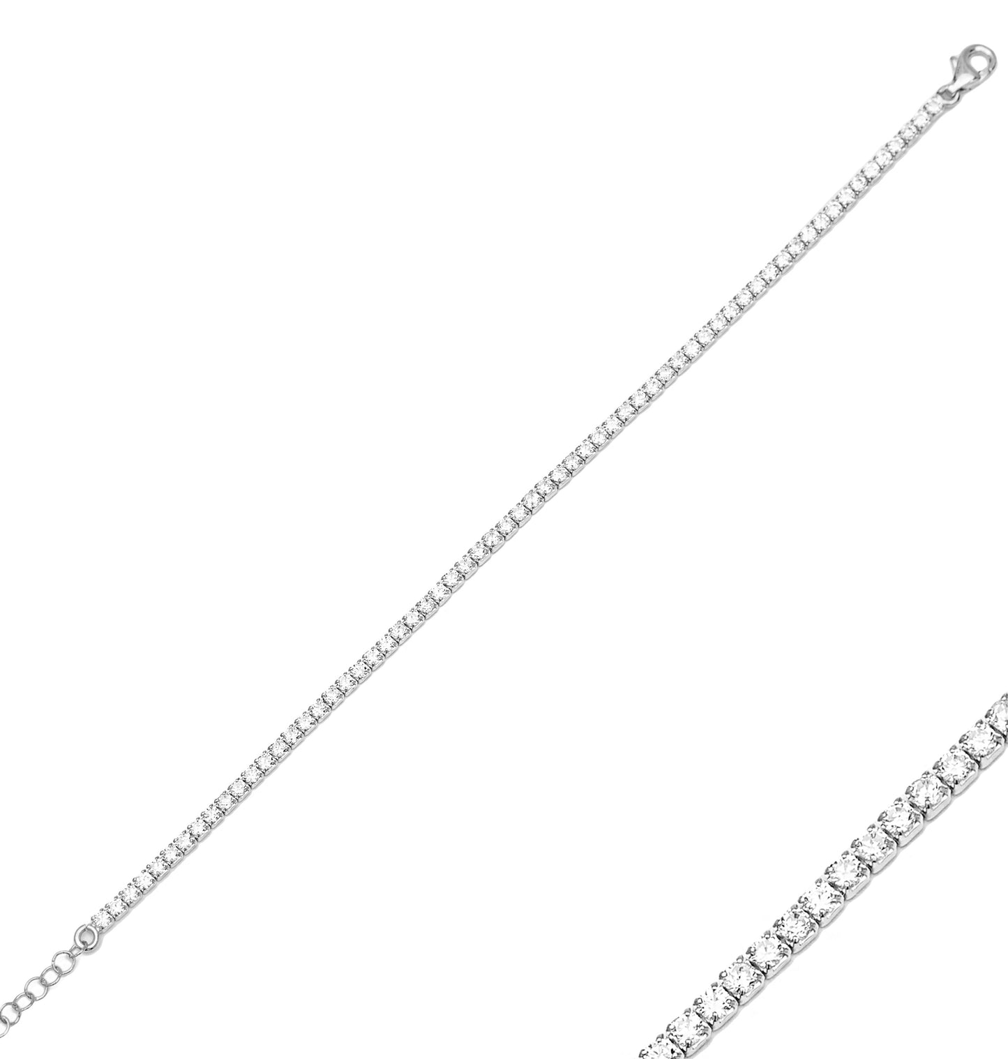 sterling silver tennis bracelet