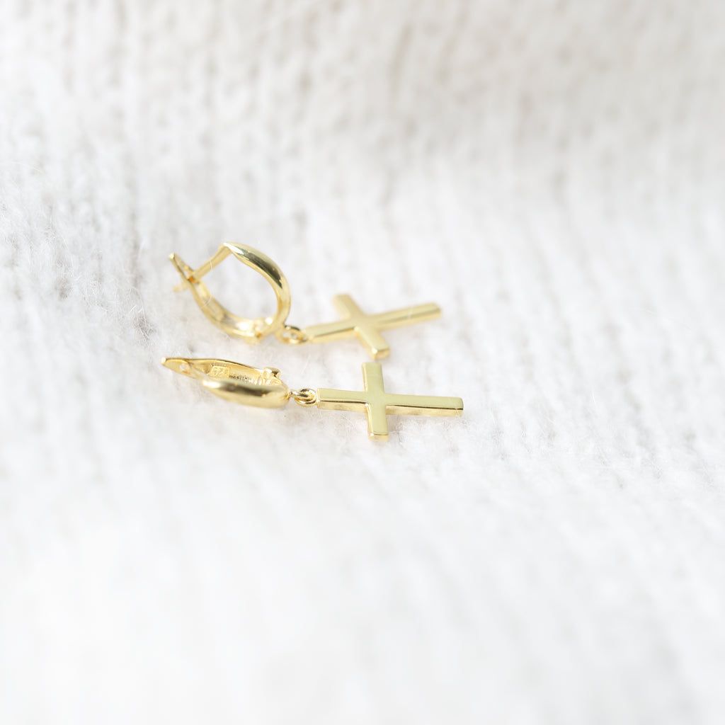 Suzie Cross Hoop Earrings Cybelle Co