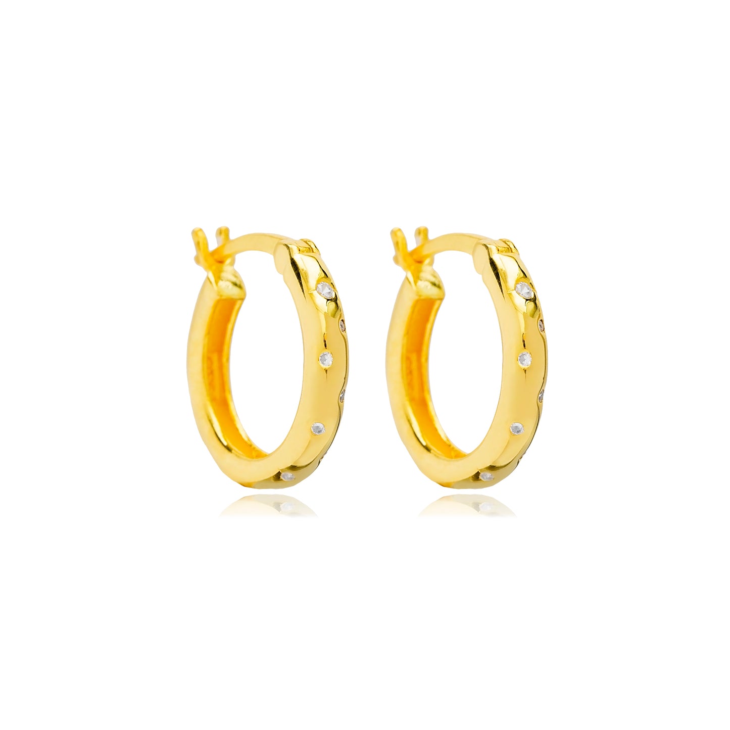 Cassiopeia Gold Small Hoops