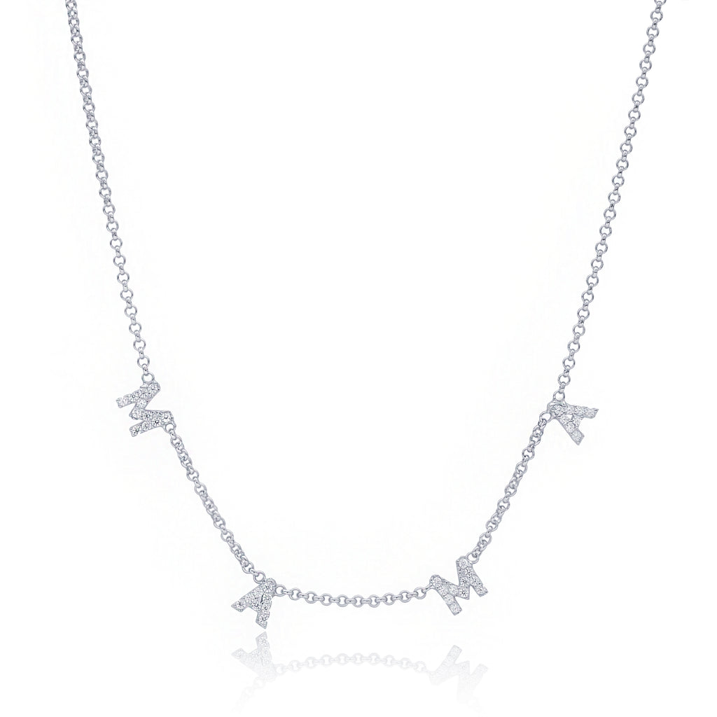 Diamond hot sale mama necklace