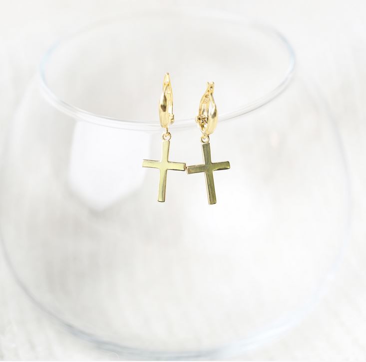 Suzie Cross Hoop Earrings