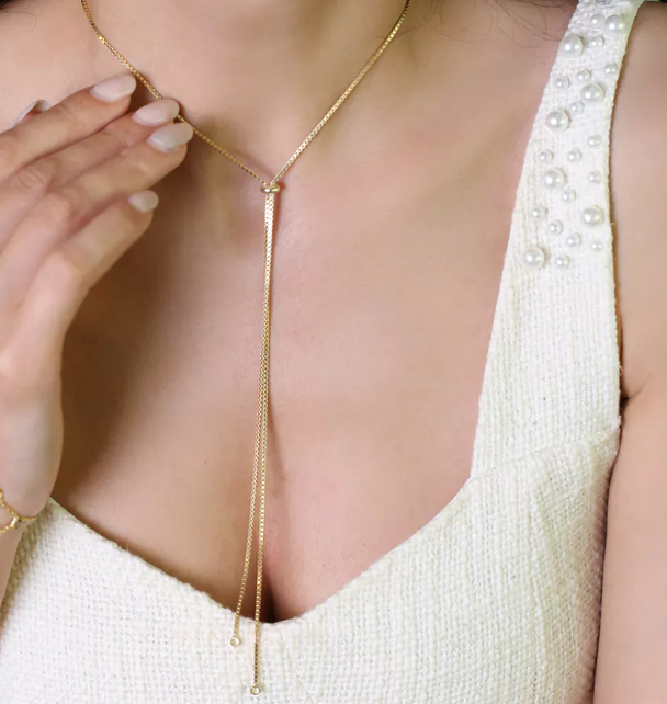 
            
                Load image into Gallery viewer, Lariat Cube Necklace
            
        