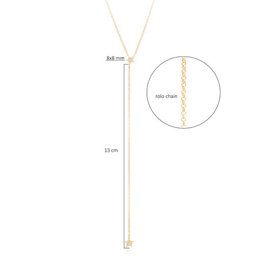 
            
                Load image into Gallery viewer, Lariat Stella Star Necklace
            
        