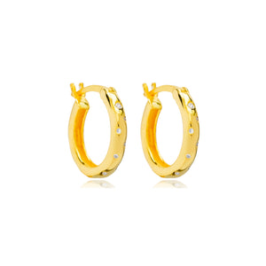 Cassiopeia Gold Small Hoops
