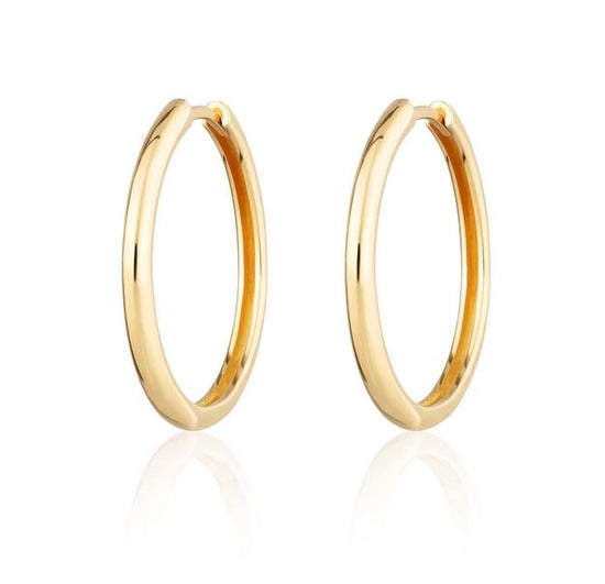 gold tube hoop earrings