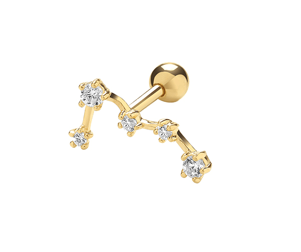 Cassie Gold Cartilage Stud Earring
