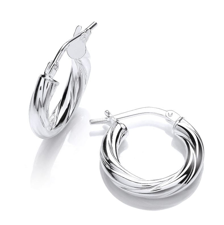 
            
                Load image into Gallery viewer, Eve Silver Twisted Hoops
            
        