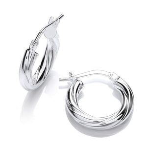 
            
                Load image into Gallery viewer, Eve Silver Twisted Hoops
            
        