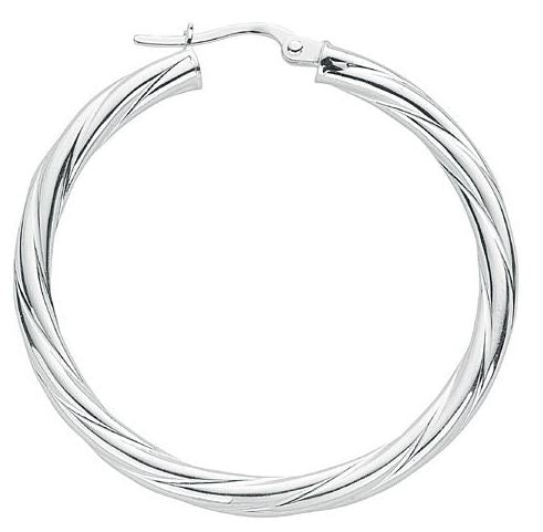 Evelyn Silver Hoop