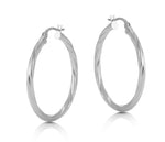 Evelyn Silver Hoop