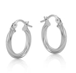 Evie Silver Twisted Hoop