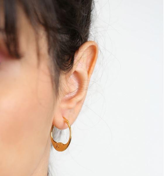 Selene Gold Hoop Earrings