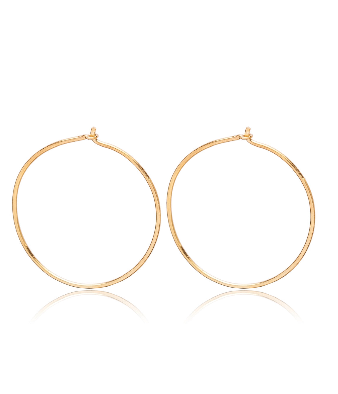 Gold Charm Hoops Earrings