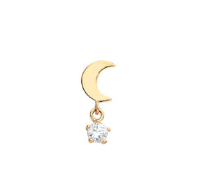 Luna Moon Cartilage Stud Gold