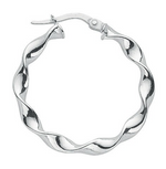 Abigail Silver Twisted Hoops